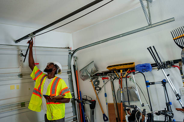Professional Garage Door Panel Replacement technician working in Waterman, IL